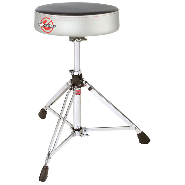 Gibraltar 6608RSG Double Braced Throne Base Round Seat in Satin Grey