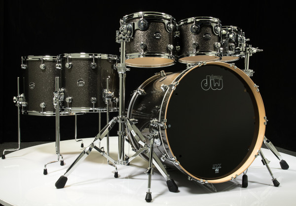 DW Performance Series 6pc Shell Pack Pewter Sparkle 8/10/12/14/16/22