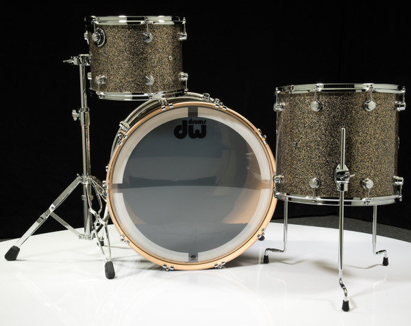 DW Performance 3pc Drum Kit Gold Nebula 13/16/24 Back