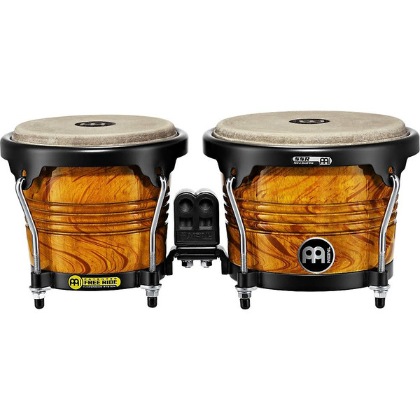 Meinl Free Ride Series Wood Bongos 6 3/4 & 8 Amber Flame