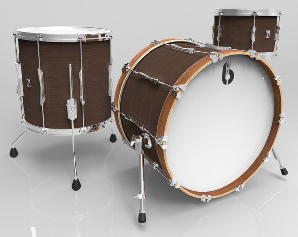 British Drum Company Lounge Series 3pc Shell Pack 12/16/22 - Kensington Crown