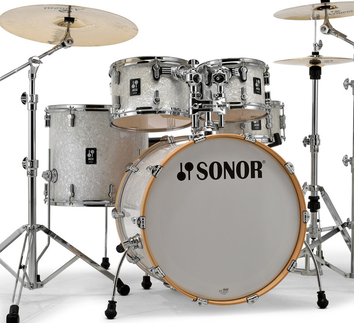 Sonor AQ2 Maple Stage 5pc Shell Pack  - White Pearl