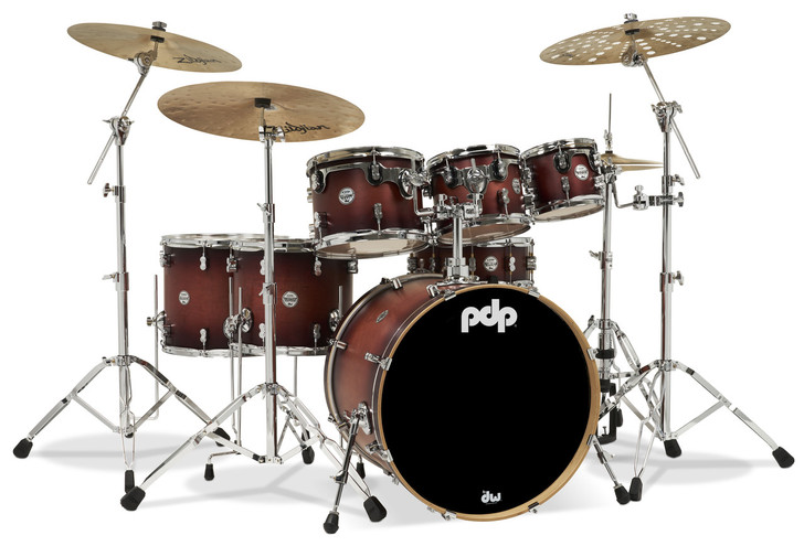 PDP Concept Maple 7pc Shell Pack - Satin Tobacco Burst