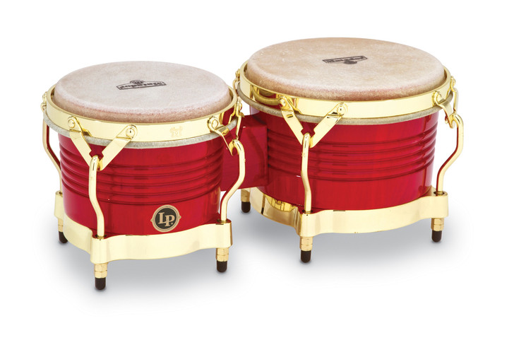 LP Matador Bongos-Red Wood Gold Hardware