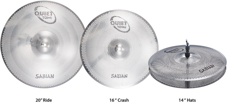 Sabian Quiet Tone Practice Cymbals Pack 14/16/20