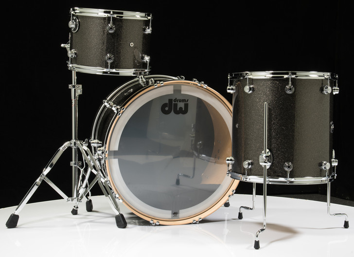 DW Performance Series 3pc Shell Pack Pewter Sparkle 13/16/24 Shallow