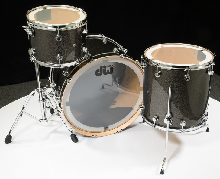 DW Performance Series 3pc Shell Pack Pewter Sparkle 13/16/24 Shallow