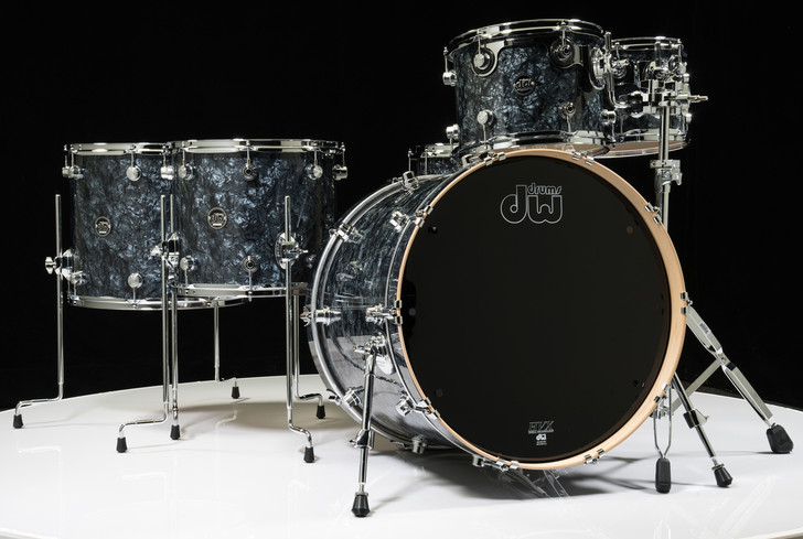 DW Performance Series 6pc Drum Kit Black Diamond 10/12/14/16/22/14SD