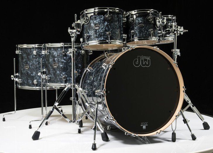 DW Performance Series 7pc Drum Kit Black Diamond 8/10/12/14/16/22/14SD