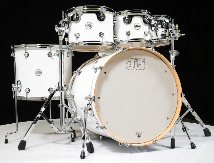 DW Design Series 6pc Drum Set - Gloss White 8/10/12/16/22/14SD