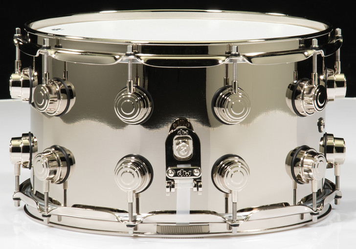 DW Collector's Series 8x14 Nickel over Brass Snare Drum (Nickel Hardware)