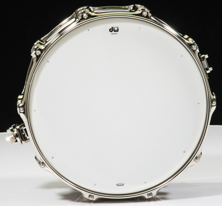 DW Collector's Series 8x14 Nickel over Brass Snare Drum (Nickel Hardware)