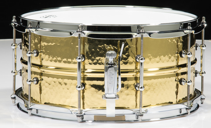 Ludwig Hammered Brass 6.5x14 Snare Drum w/Tube Lugs