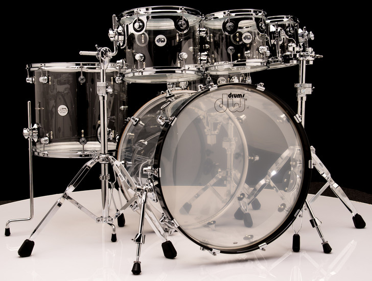 DW Acrylic Design Series Drum 6pc Set - Clear 8/10/12/16/22/14SD