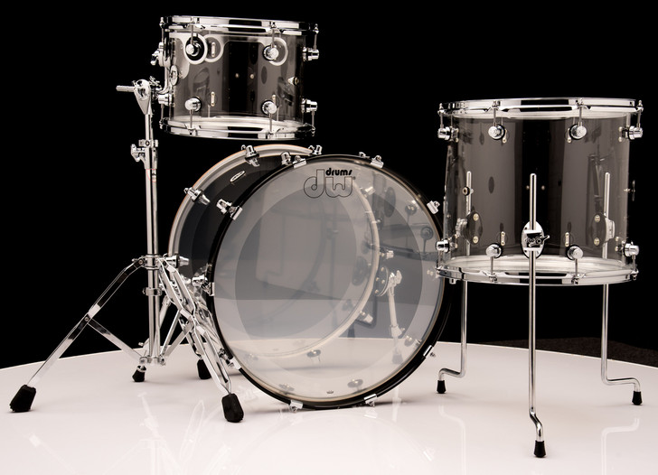 DW Acrylic Design Series Drum 3pc Set - Clear