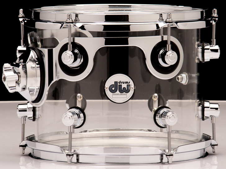 DW Acrylic Design Series Drum 8" x 10" Tom - Clear