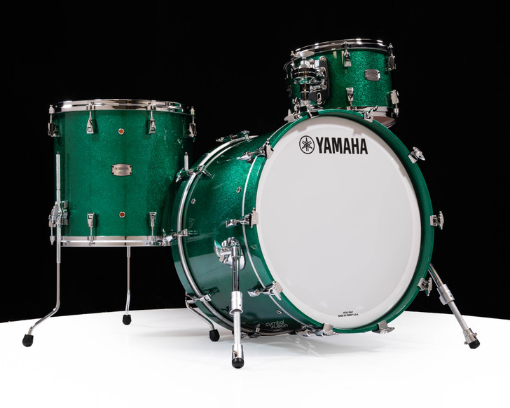 Yamaha Absolute Hybrid Maple 3pc Jade Green Sparkle