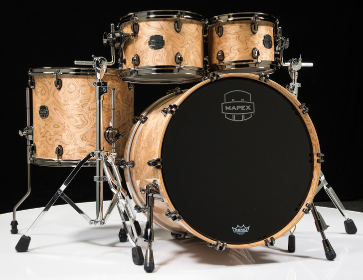 Mapex Saturn V Exotic Shell 4pc Rock Shell Pack - Natural Maple Burl