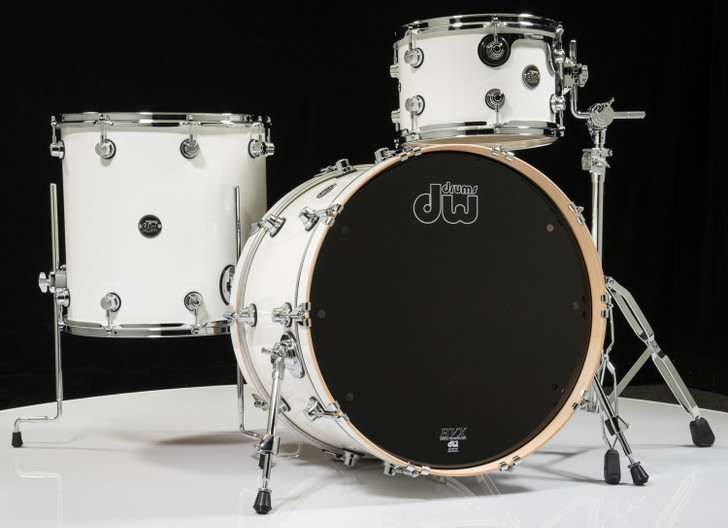 DW Performance Series 3pc Drum Kit Gloss White 12/16/22 Shallow