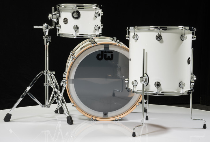 DW Performance Series 3pc Drum Kit Gloss White 12/16/22 Shallow
