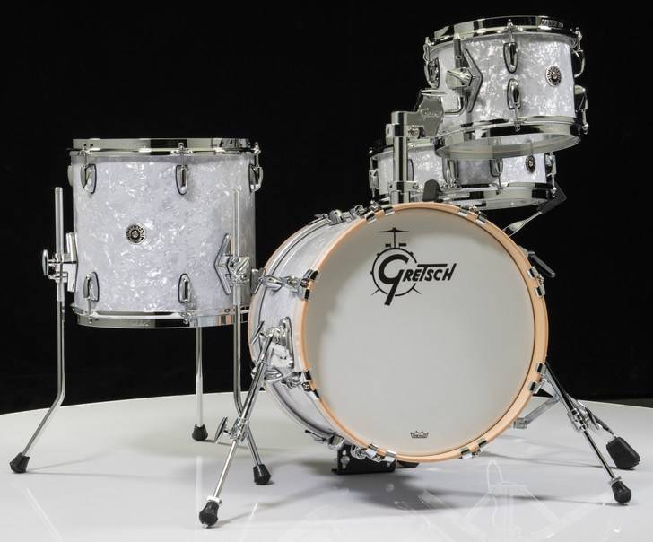 Gretsch Brooklyn Micro 4pc Shell Pack- White Marine Pearl (10/13/16/13SD)