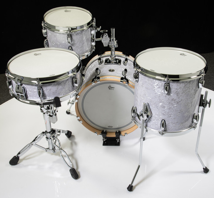 Gretsch Brooklyn Micro 4pc Shell Pack- White Marine Pearl (10/13/16/13SD)