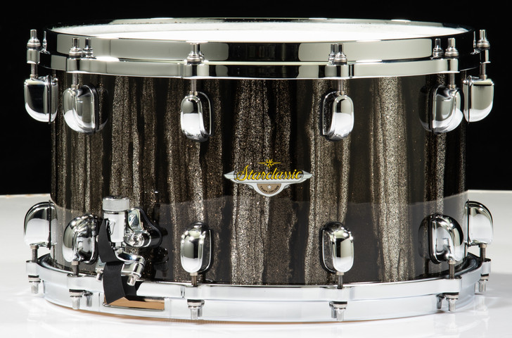 Tama Starclassic Maple 8x14 Snare - Black Clouds & Silver