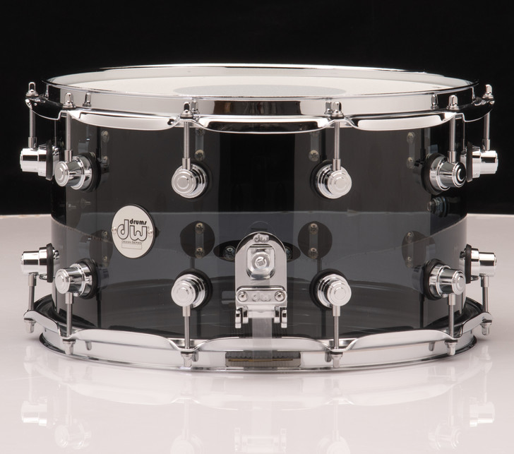 DW Acrylic Design Series Drum 8" x  14" Snare  - Smoke