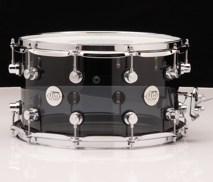 DW Acrylic Design Series Drum 8" x  14" Snare  - Smoke