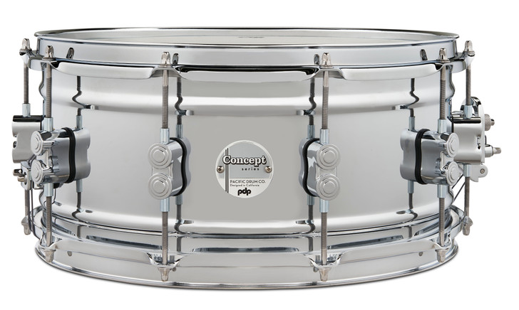 PDP Concept Series 6.5x14 Chrome Over 1mm Steel Snare Drum