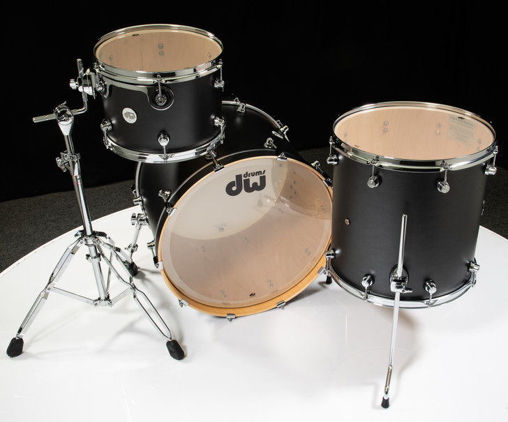 DW Design Series 3pc Drum Set 13/16/22 - Iron Satin Metallic