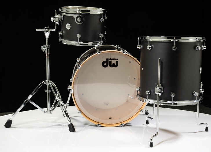 DW Design Series 3pc Drum Set 13/16/22 - Iron Satin Metallic