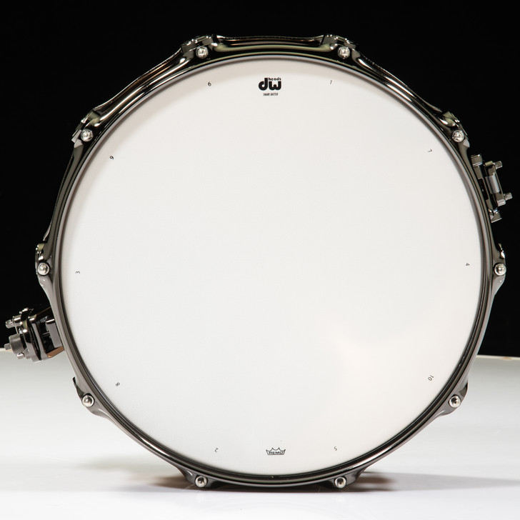 DW Polished Bronze 4x14 Snare Drum w/Black Nickel HW