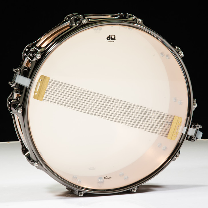 DW Polished Bronze 4x14 Snare Drum w/Black Nickel HW