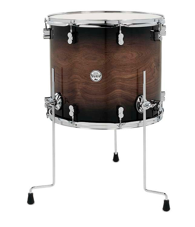 PDP Concept Maple Exotic Series 18" Tom - Charcoal Burst Over Walnut (PDCMX1618TTWC)