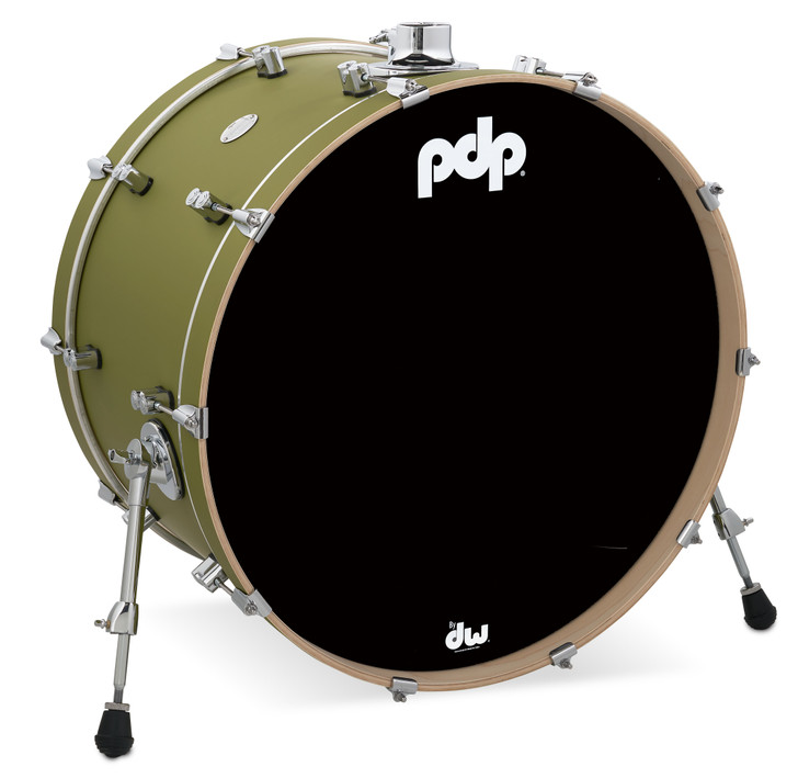PDP Concept Maple 14X24 Bass Drum - Satin Olive (PDCM1424KKSO)