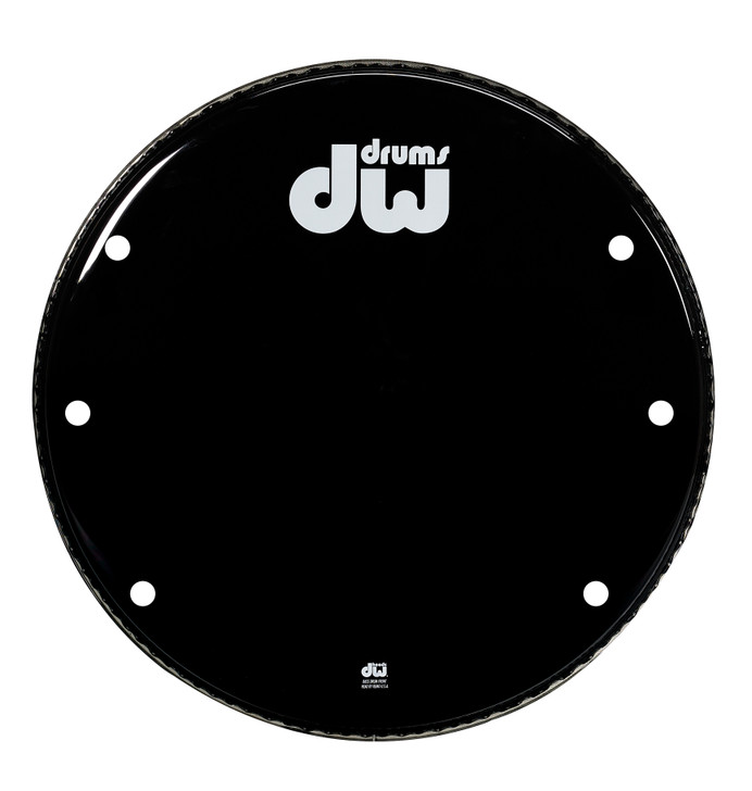 DW Gloss Black Bass Drum Head Vented - 22" (DRDHGB22K)