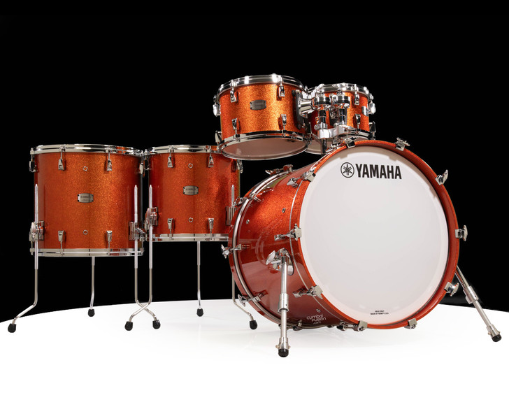 Yamaha Absolute Hybrid Maple 5pc 10/12/16/22/14SD Orange Sparkle