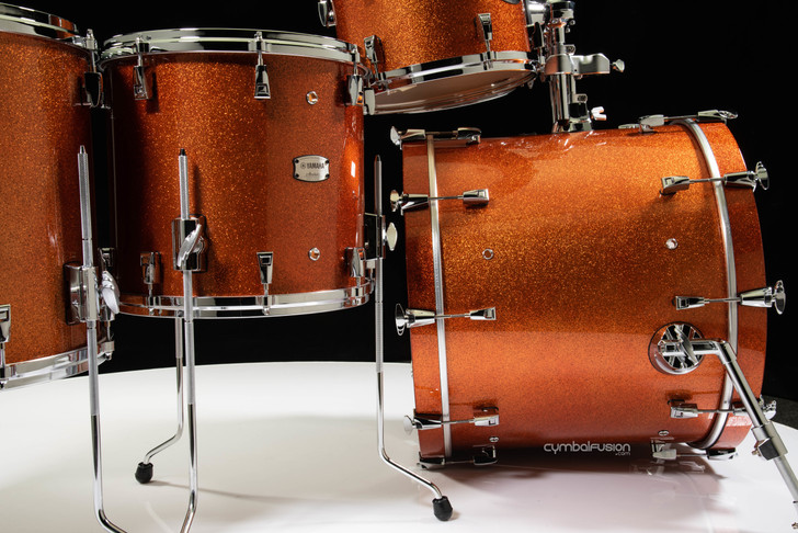 Yamaha Absolute Hybrid Maple 5pc Orange Sparkle 10/12/14/16/22