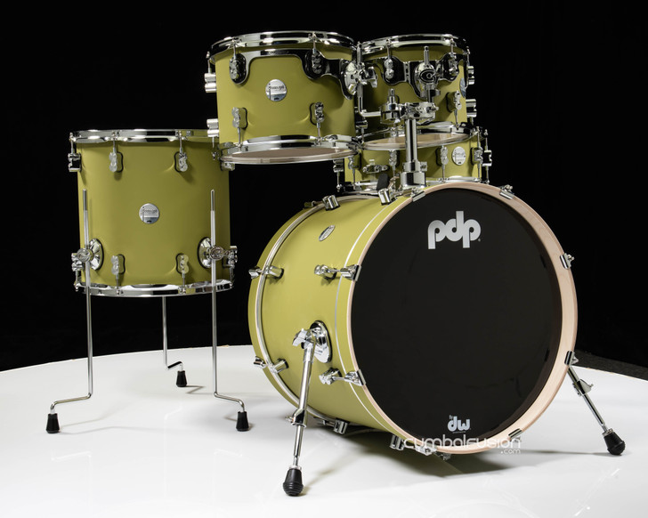 PDP Concept Maple Fusion 5pc 10/12/14/20/14SD Satin Olive