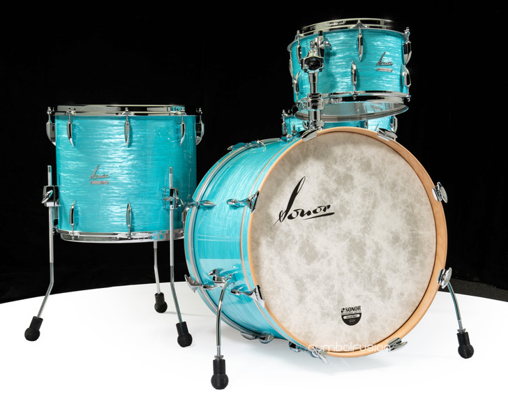 Sonor Vintage Series 4pc 13/16/22/14SD - California Blue w/Mount