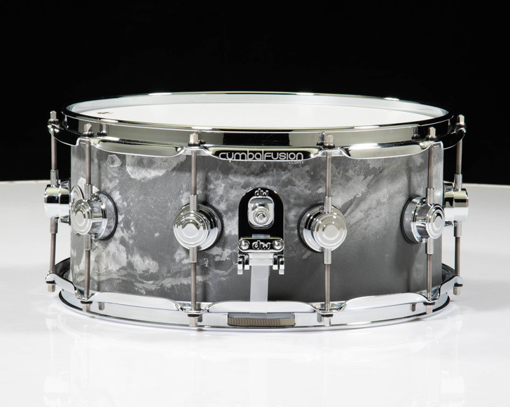 DW Collector's Series Concrete 6.5x14 Snare Drum Chrome Hardware