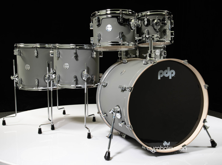 PDP Concept Maple 6pc Shell Pack - Satin Pewter 10/12/14/16/22/14SD