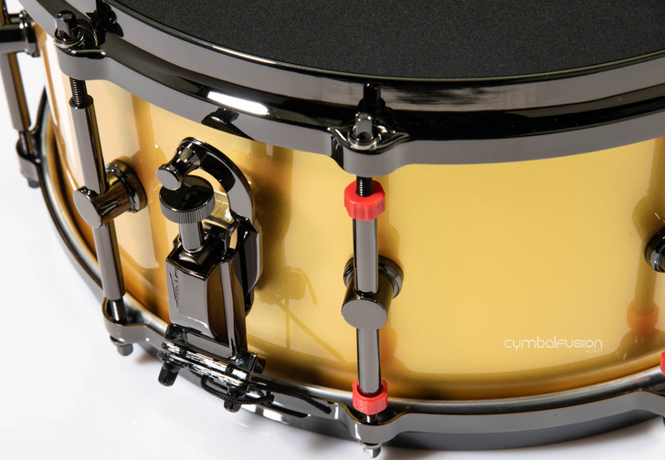 Canopus Type R Bullet Maple Gold Metallic Snare w/Black Nickel