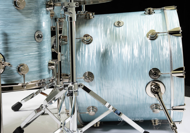 DW Collector's Cherry/Mahogany 5pc Shell Pack - Pale Blue Oyster