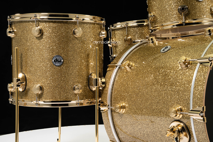DW Collector's 5pc Maple/Spruce Shell Pack - Gold Glass w/Gold HW