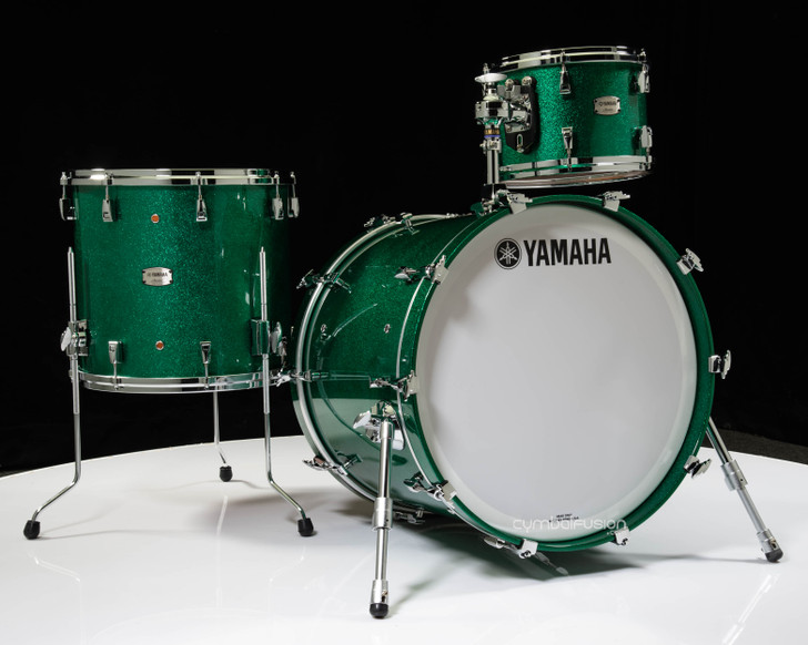Yamaha Absolute Hybrid Maple Jade Green Sparkle- 12x8, 16x15, 22x18