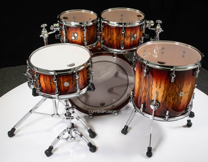 Sonor SQ2 5pc Beech Kit - African Marble with Red Candy Burst