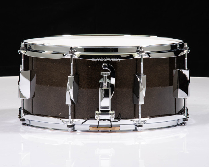 Canopus Yaiba 6.5x14 Birch Snare Drum - Ice Black Sparkle