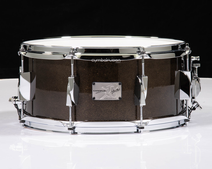 Canopus Yaiba 6.5x14 Birch Snare Drum - Ice Black Sparkle